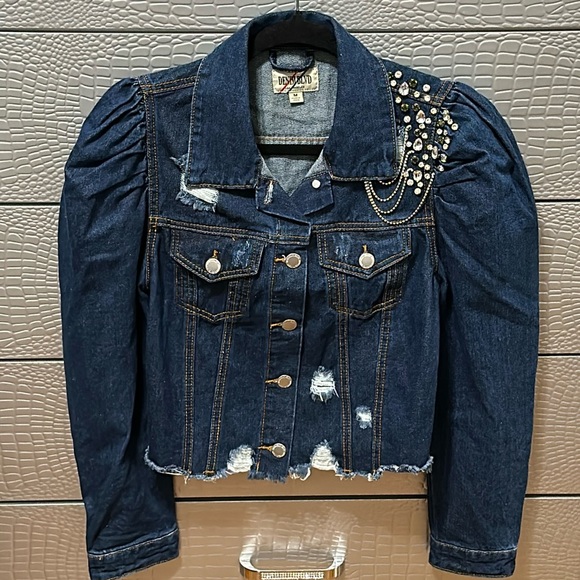 Jean Jacket With Rhinestones (M) - Picture 1 of 15